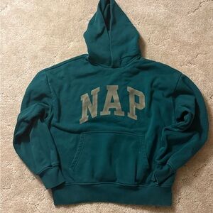 GAP green Hoodie with NAP Chest Print
